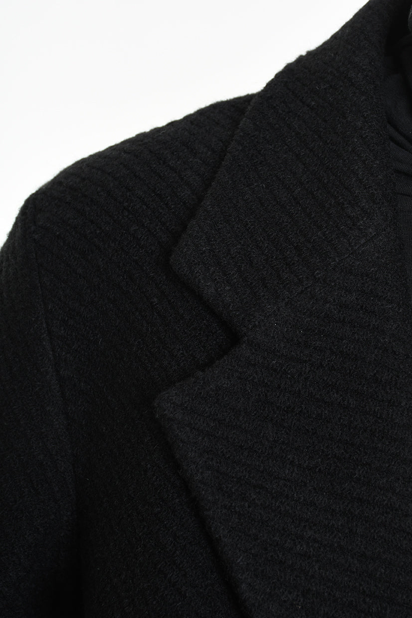 3P M1178 COAT Regular Woven Cloth Fabric Black LA HAINE INSIDE US