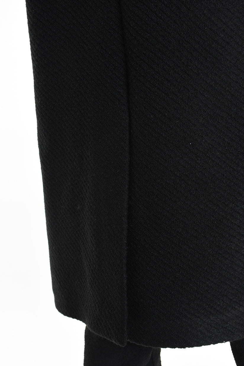 3Z M1113 COAT Comfort Blend Wool Black LA HAINE INSIDE US