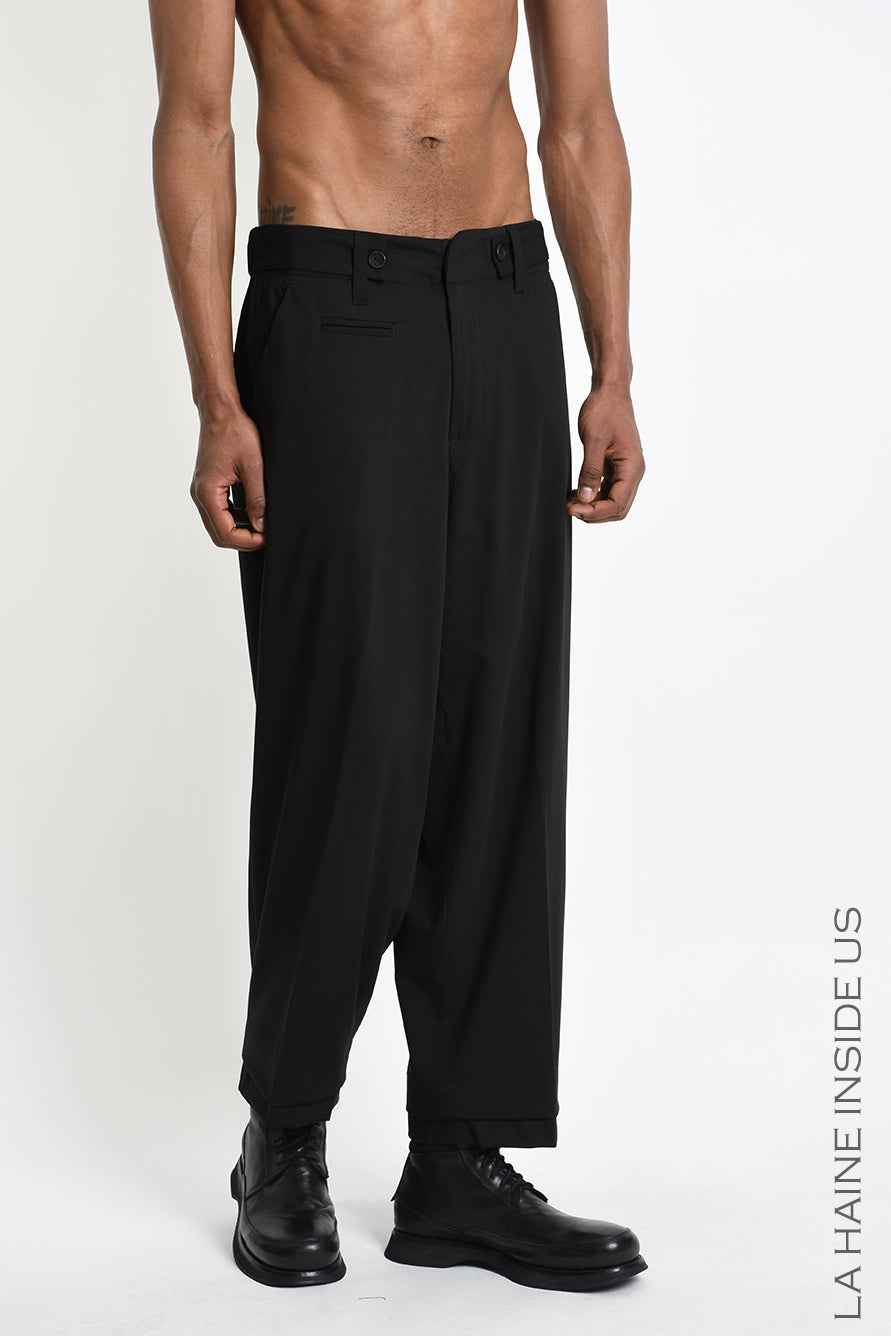 3Z M1317 TROUSER Comfort Fluid Blend Wool Black
