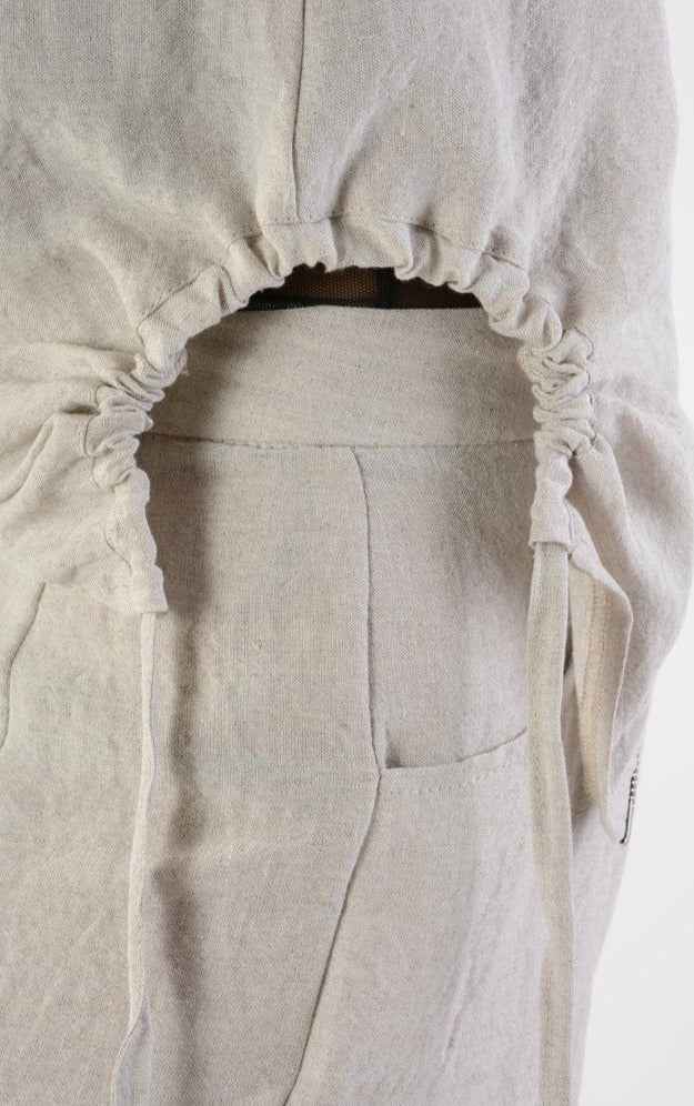 A34B LW69624 Tank Top Linen Viscose Sand