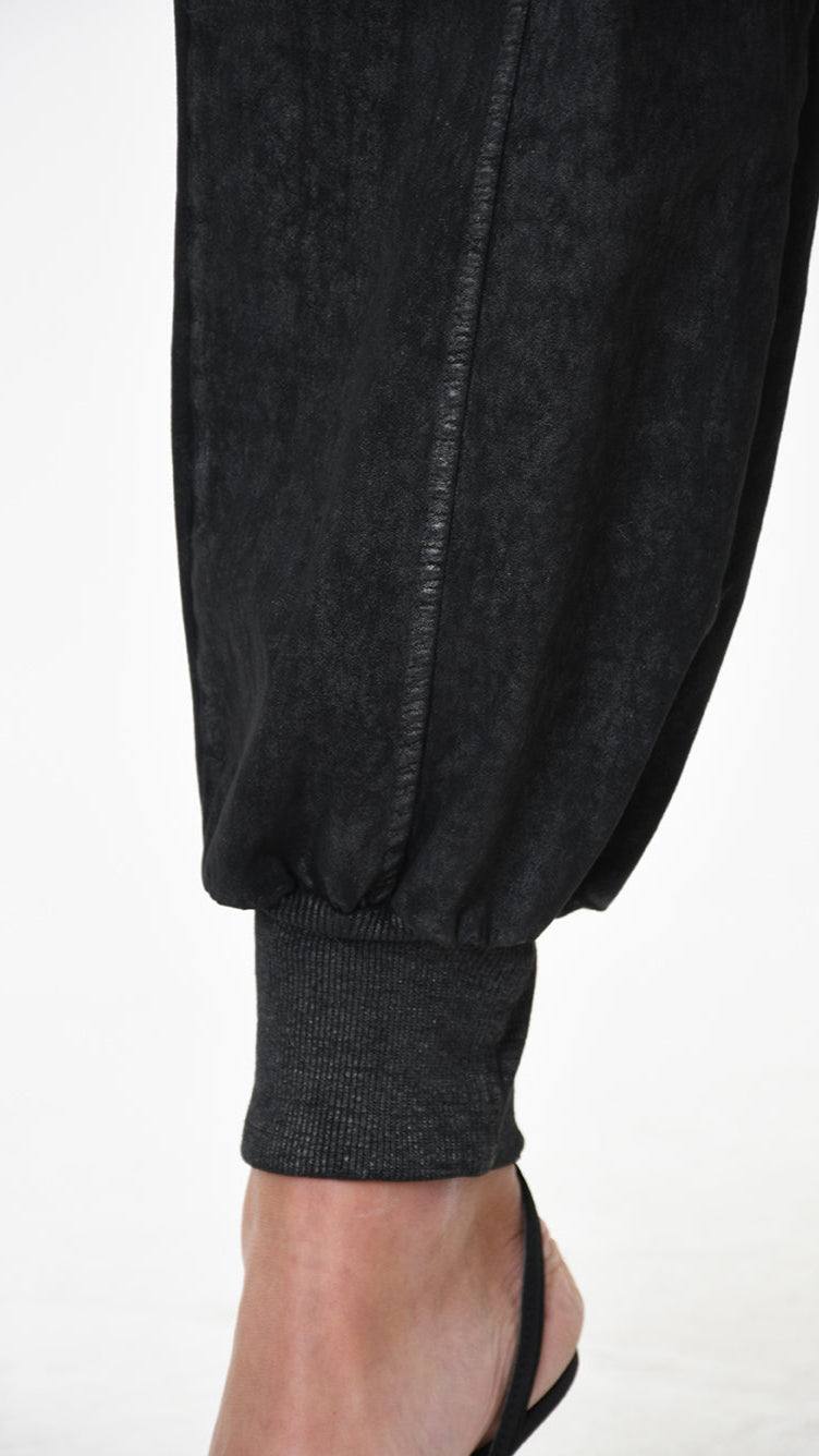 A34B LW88025 TROUSER Over Gabardine Cotton Coated UNISEX D Black