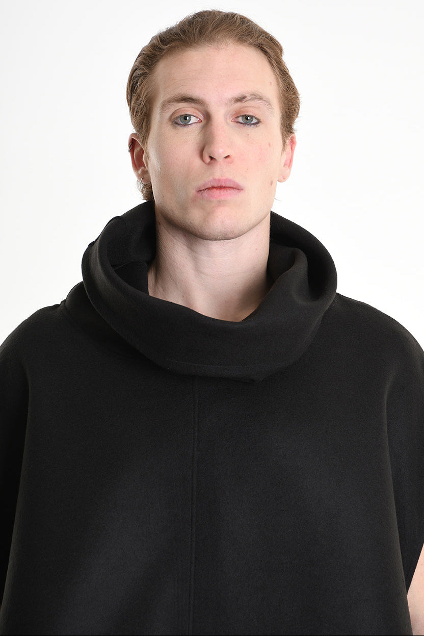 4B W5153 CAPE Over Asymmetric Cloth UNISEX D Black LA HAINE INSIDE US