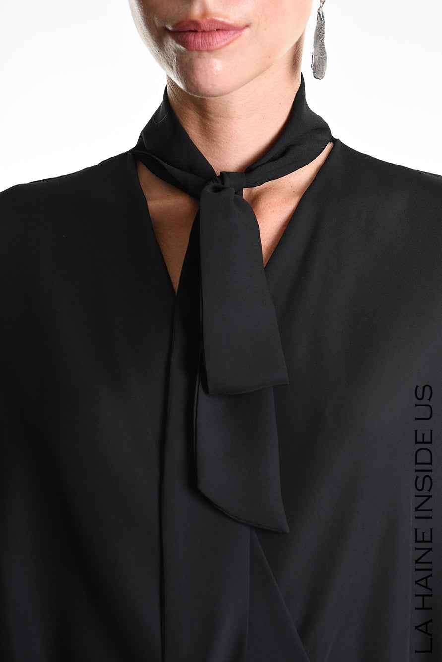 4G W5288 SHIRT Over in Georgette Black