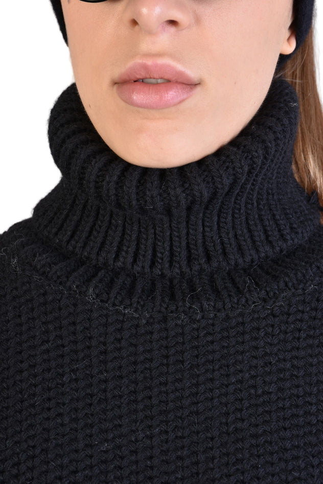 A34J LW61425 SWEATER Fineness 3 Black - Ecru