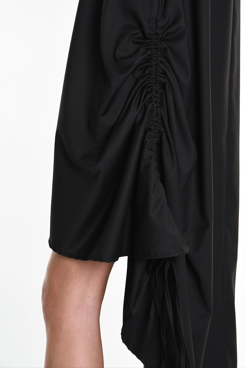 4R W5190 DRESS Over Asymmetric Fluid Black LA HAINE INSIDE US