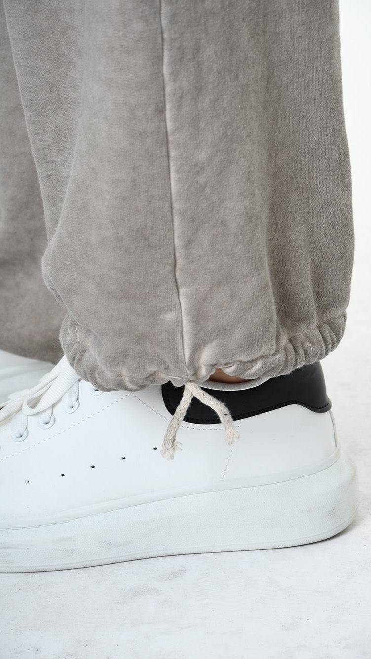 A34V LW91425 TROUSER Wide Gauze Fleece Dyed Cold Sand