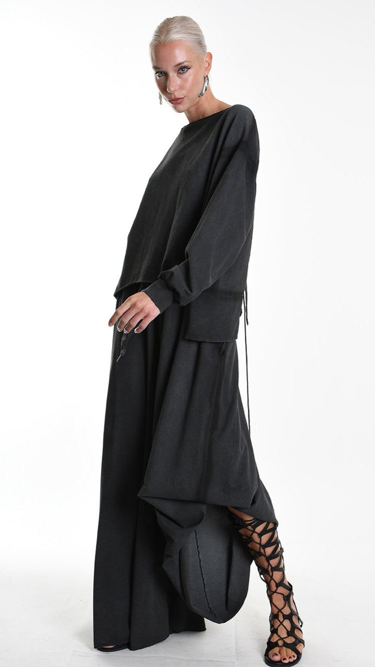 A34V W508225 FLEECE Over Stretch Dyed Cold Grey