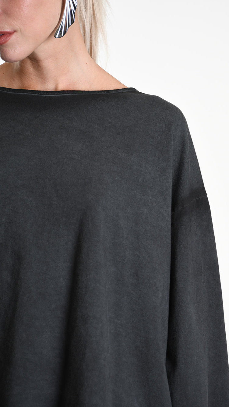 A34V W508225 FLEECE Over Stretch Dyed Cold Grey