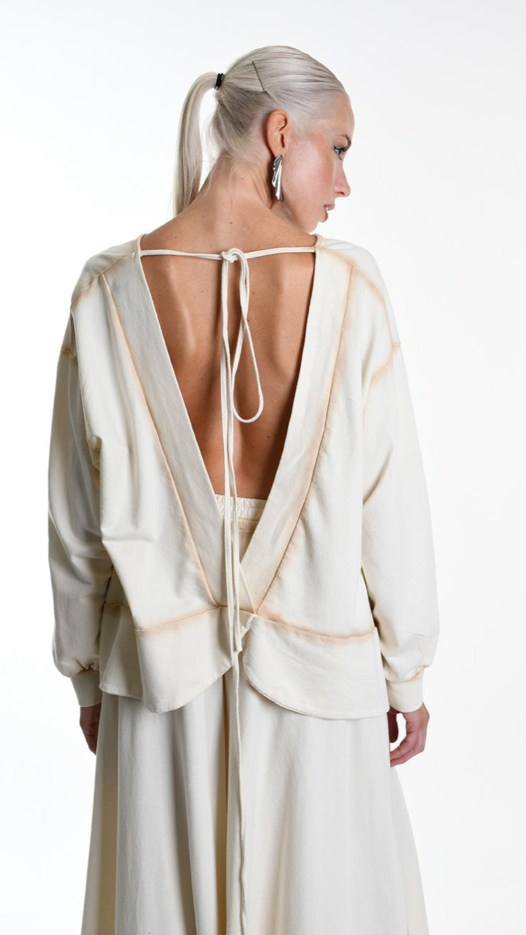 A34V W508225 FLEECE Over Stretch Dyed Cold Sand