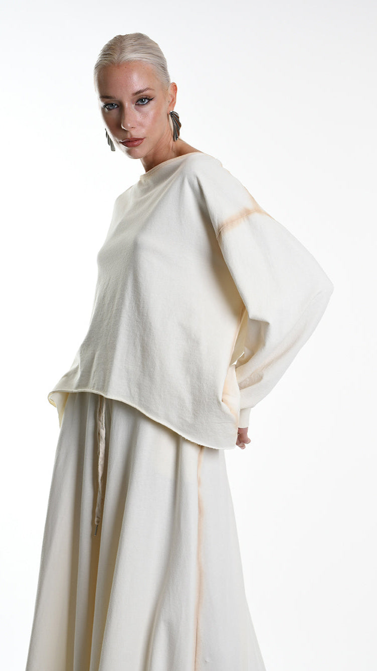 A34V W508225 FLEECE Over Stretch Dyed Cold Sand