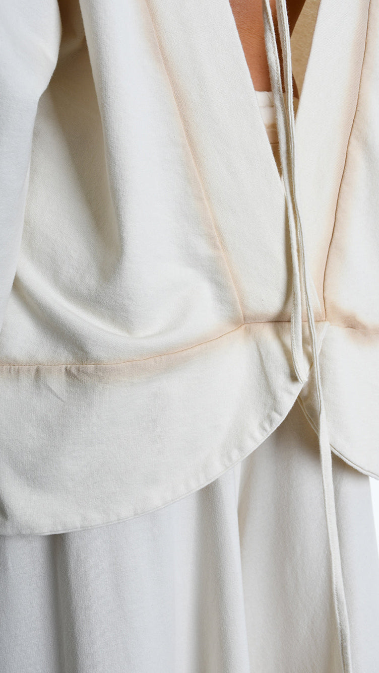 A34V W508225 FLEECE Over Stretch Dyed Cold Sand