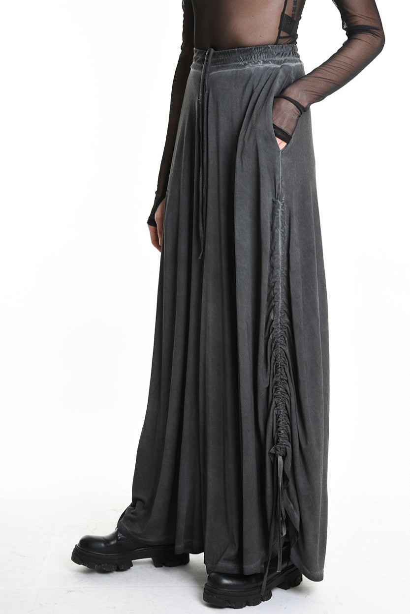 4V W5230 TROUSER Wide Fit Lyocell Jersey Dyed Cold Black WOMAN LA HAINE INSIDE US