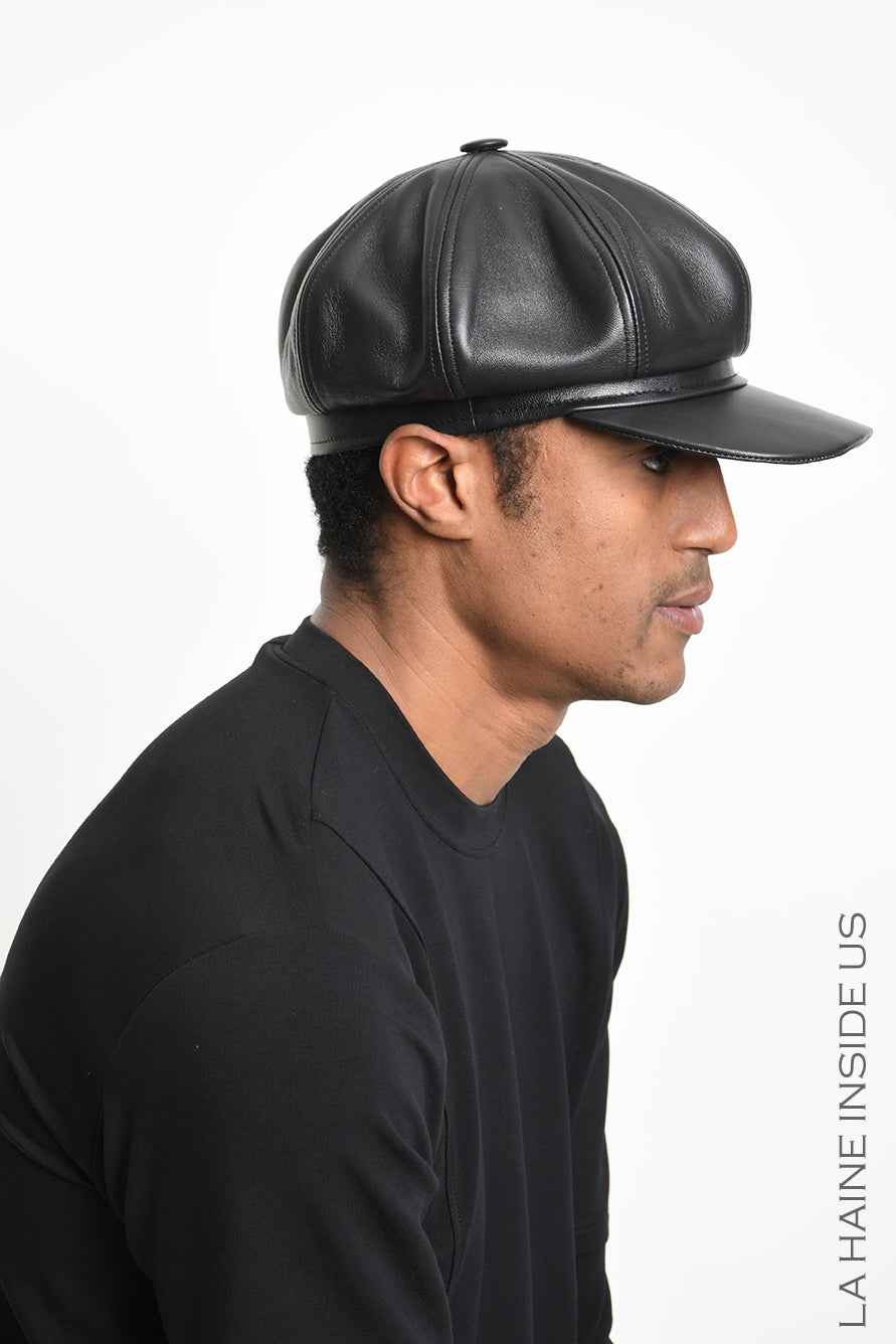 4Y W5514 HAT Nappa Leather Lined UNISEX U Black