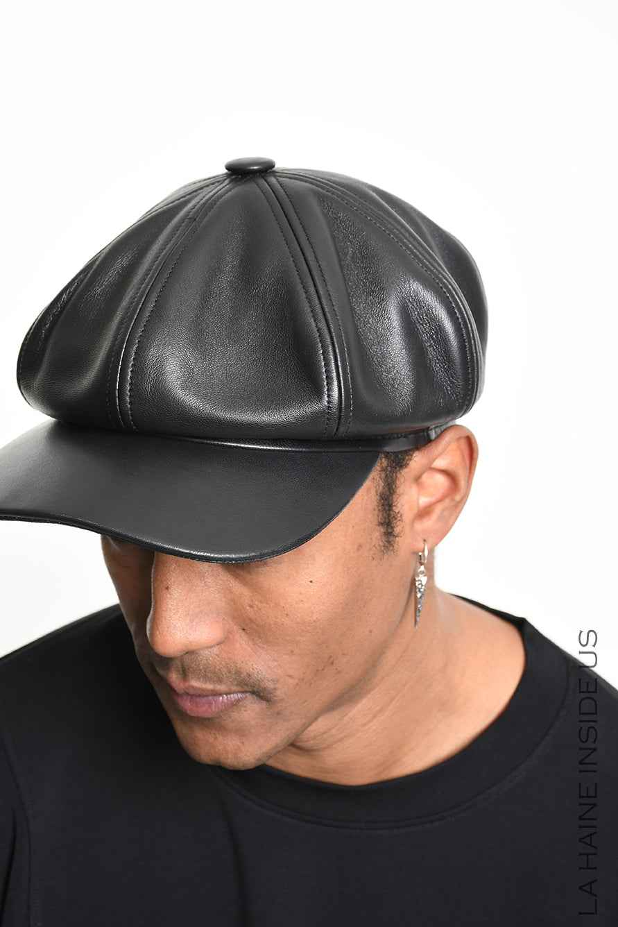 4Y W5514 HAT Nappa Leather Lined UNISEX U Black