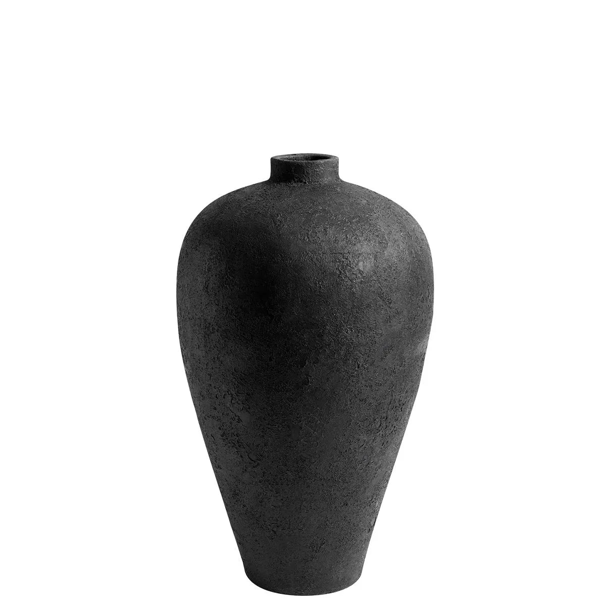 Jar Luna Black 80 - Black Terracotta - Ø45xH80 cm MUUBS
