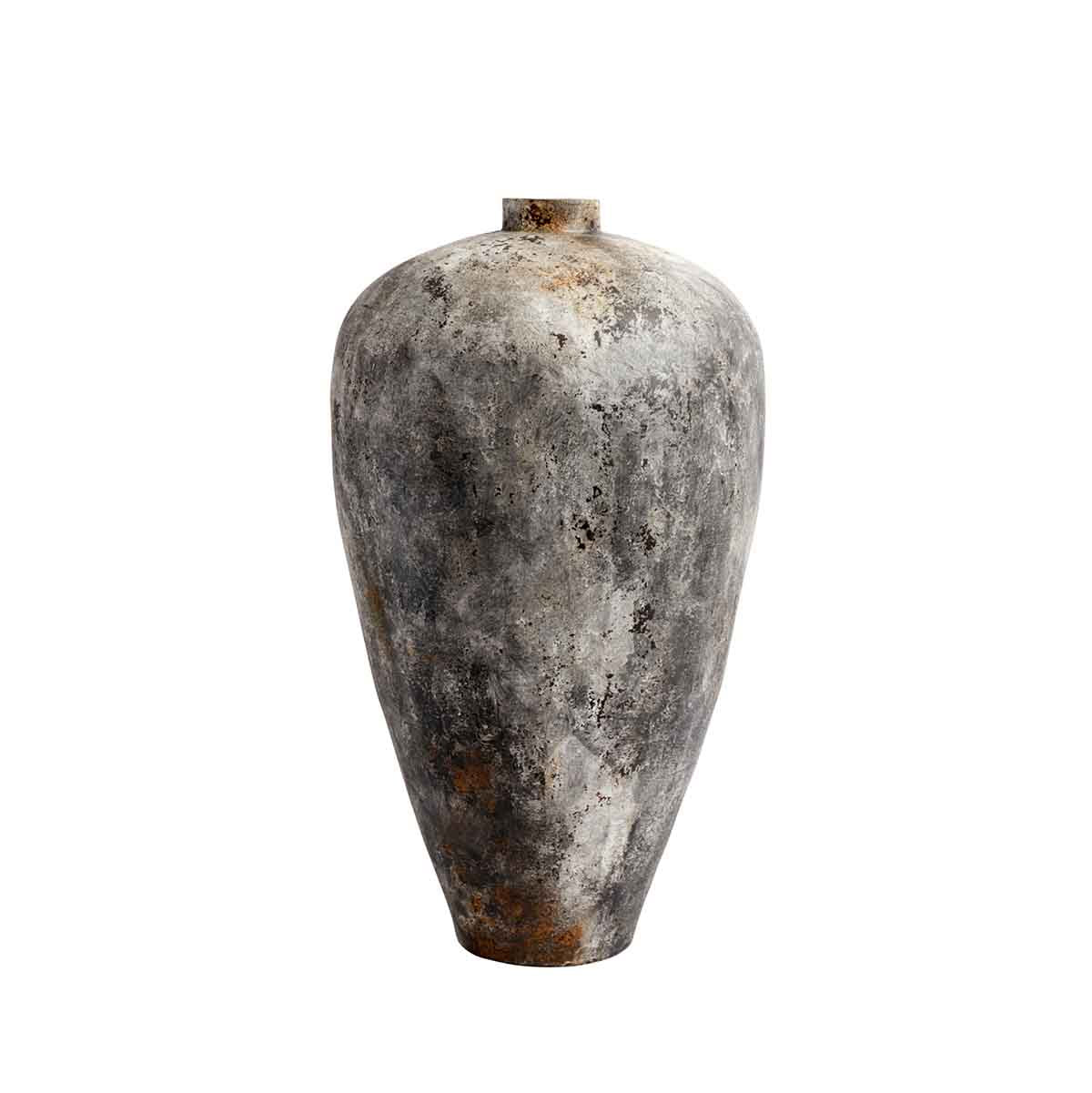 Jar Echo 100 - Rust Grey Terracotta Handmade Vase Ø56xH100 cm MUUBS - TEPHRA