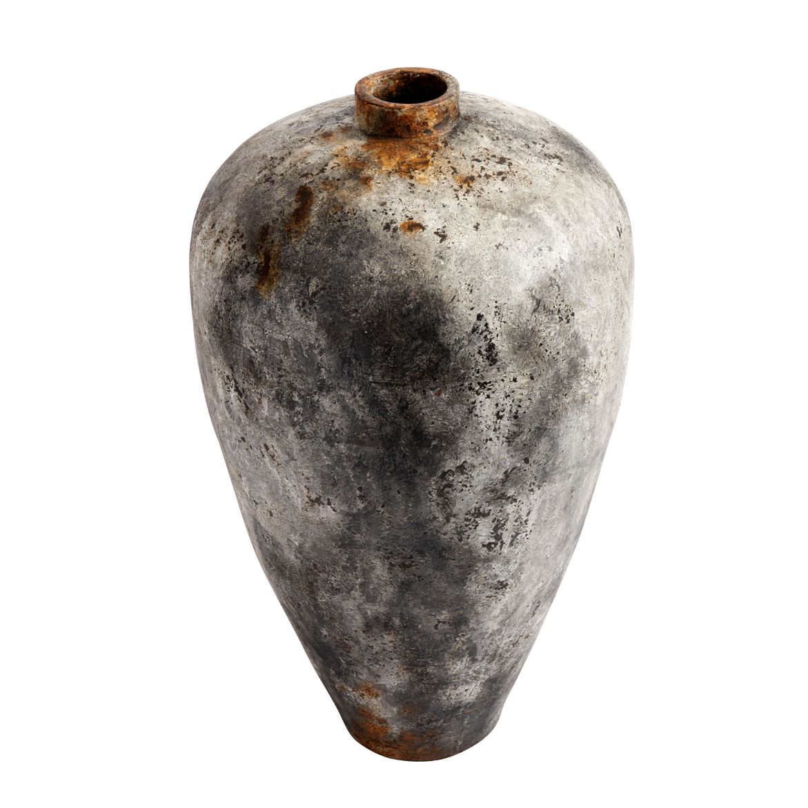 Jar Echo 100 - Rust Grey Terracotta Handmade Vase Ø56xH100 cm MUUBS - TEPHRA
