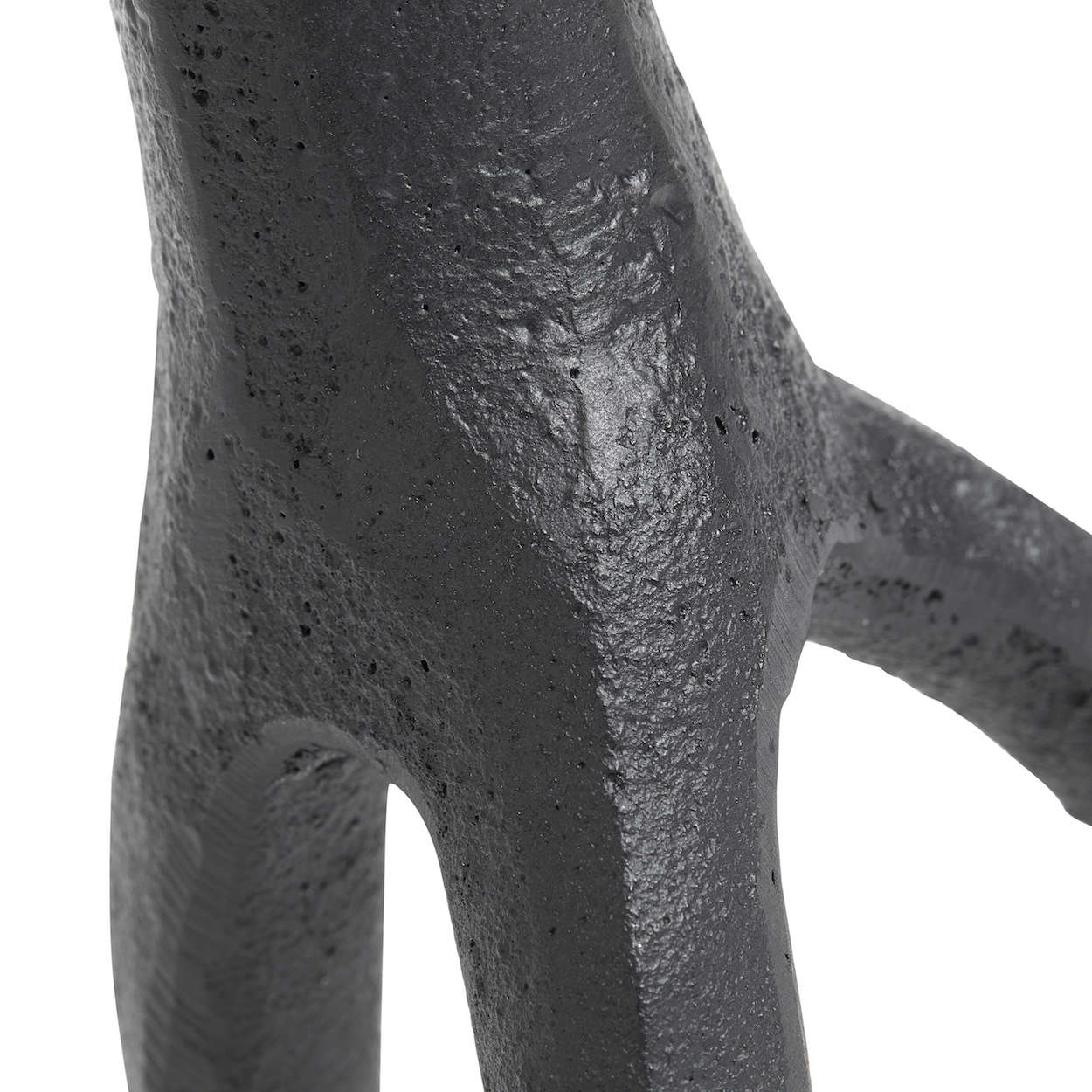 Candle holder Aion L - Black Casted Iron - W14,7xL16,4xH17 cm MUUBS