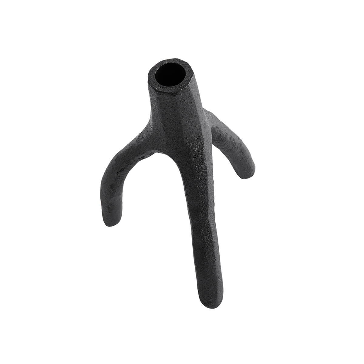 Candle holder Aion XL - Black Casted Iron - W15,4xL16xH22 cm MUUBS