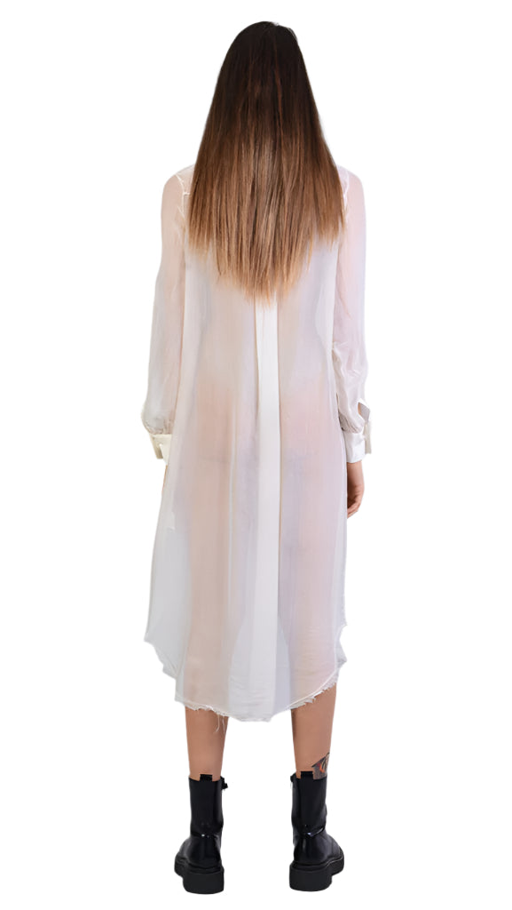 A39B SM19525 CHEMISIER In Viscose & Butter Silk