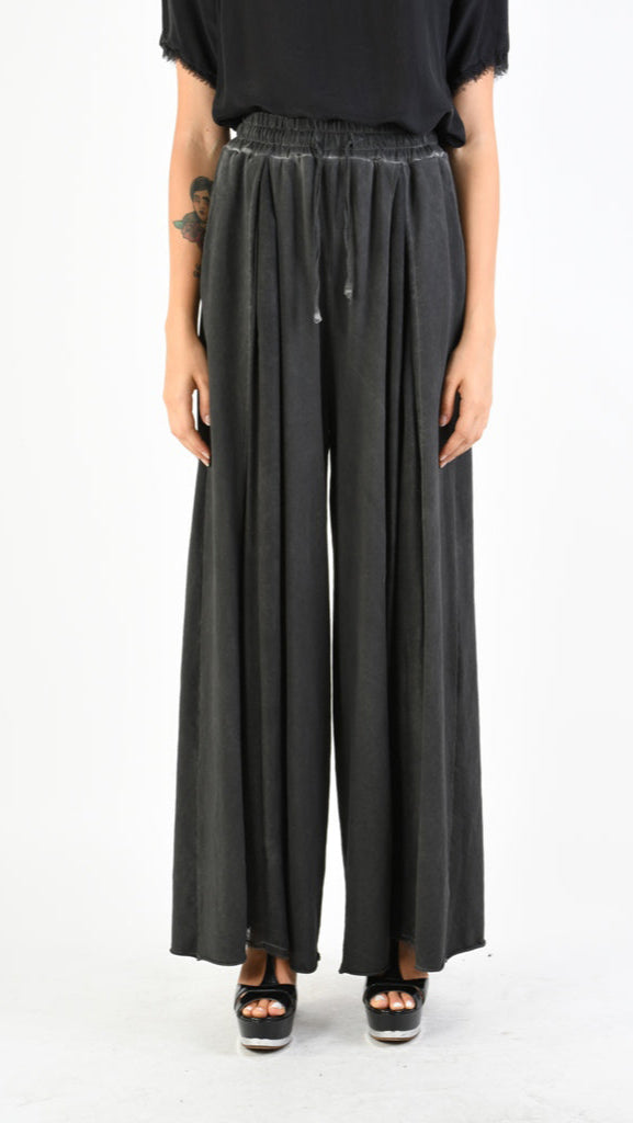 A39B SM27925 Gray Storm Cotton & Viscose Silk Sweatpants