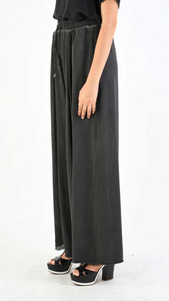 A39B SM27925 Gray Storm Cotton & Viscose Silk Sweatpants