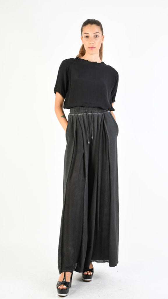 A39B SM27925 Gray Storm Cotton & Viscose Silk Sweatpants