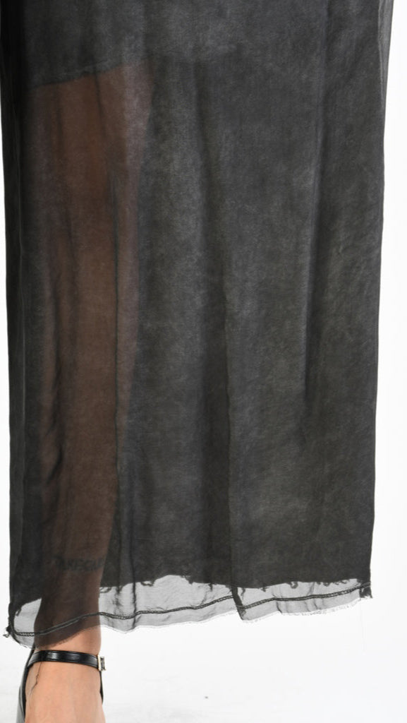 A39B SM31025 PANTS in Gabardine Cotton & Viscose Grey Storm