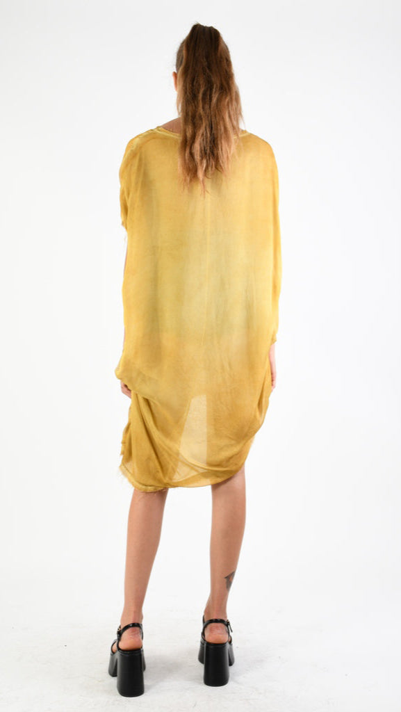 A39B SM35625 Over T-SHIRT in Cold Gold Dyed Silk Viscose