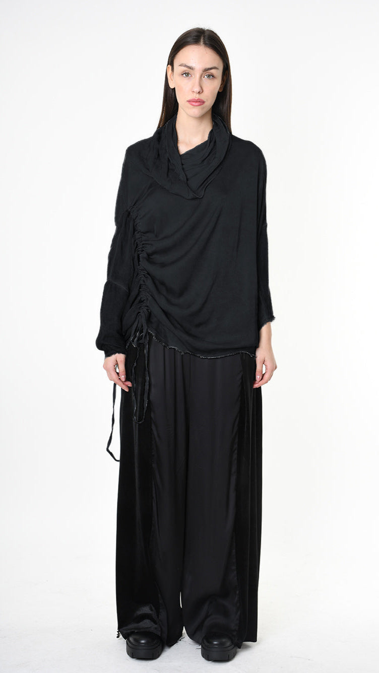 A39B SM42725 DRESS Satin Viscose & Silk Viscose Grey - Black - Olive