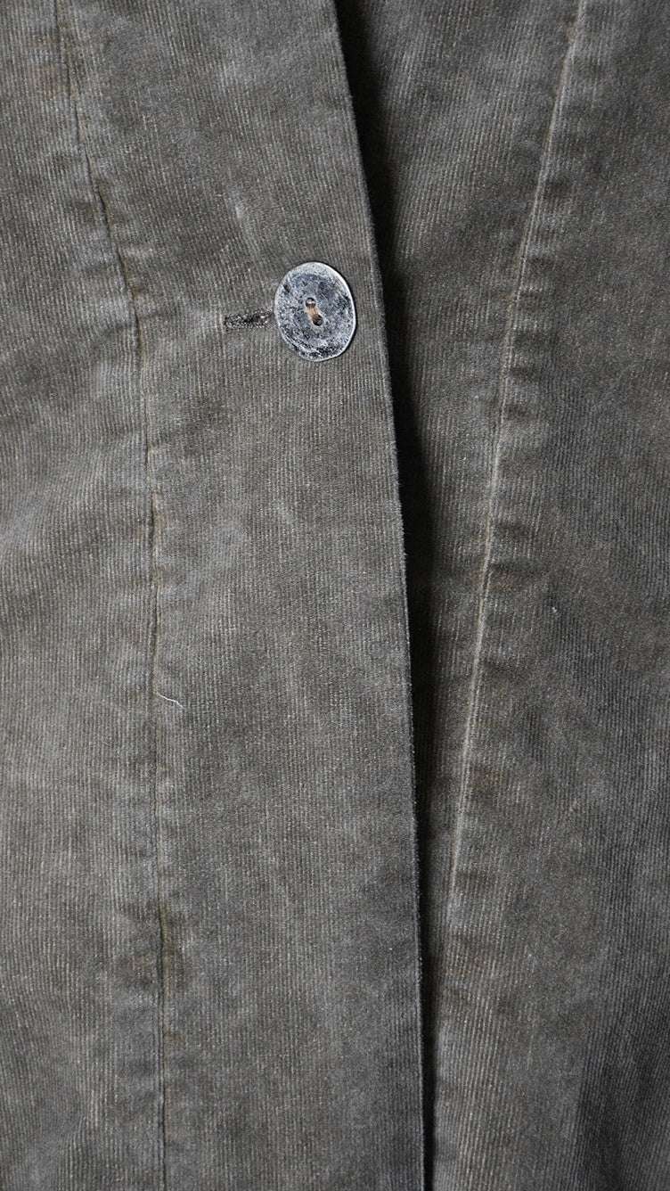 A3B SM46025 REVERSIBLE COAT Cannete Velvet & Viscose Satin Green Tuscany