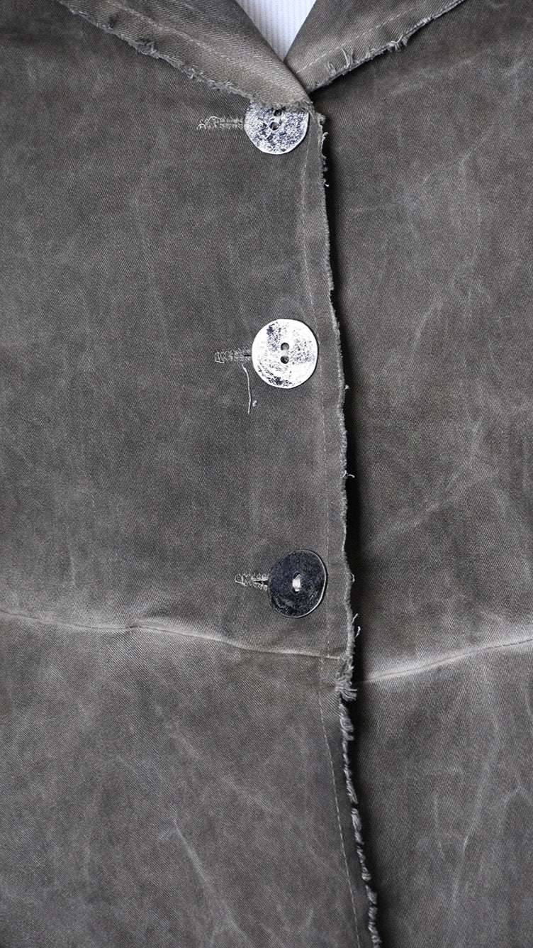 A39B SM47625 JACKET Gabardine & Viscose Silk Green Tuscany