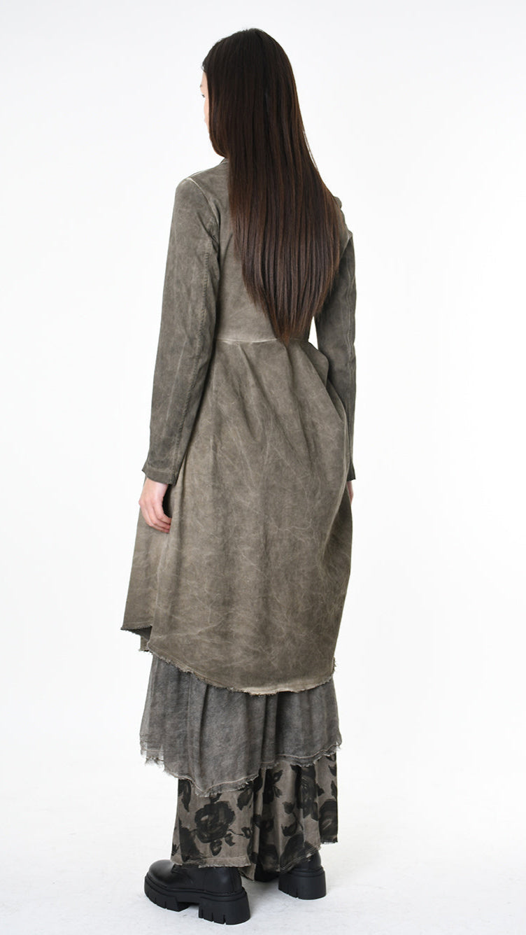 A39B SM47625 JACKET Gabardine & Viscose Silk Green Tuscany