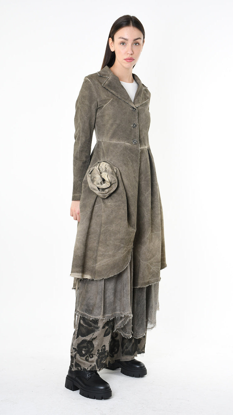 A39B SM47625 JACKET Gabardine & Viscose Silk Green Tuscany