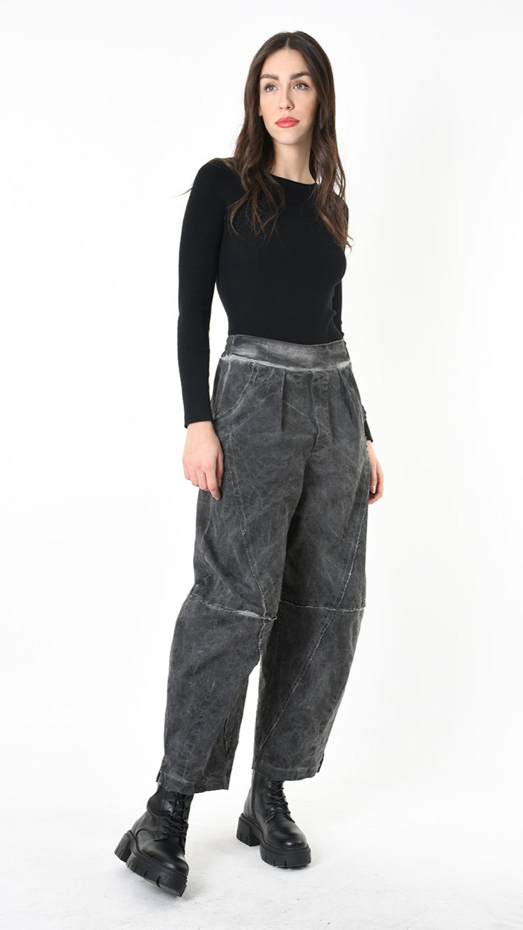 A39B SM52425 TROUSER Gabardine Green Tuscany - Grey