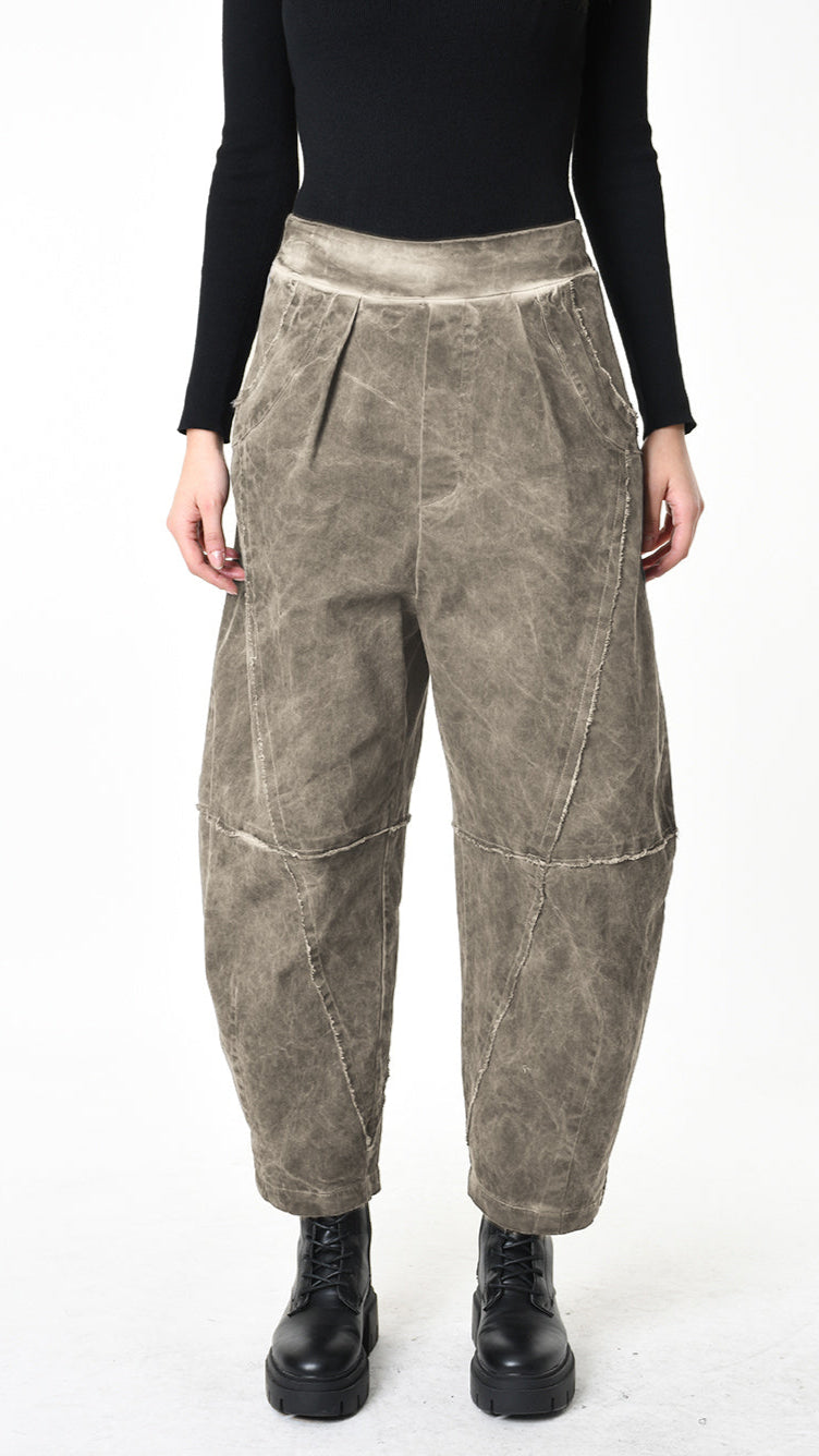 A39B SM52425 TROUSER Gabardine Green Tuscany - Grey