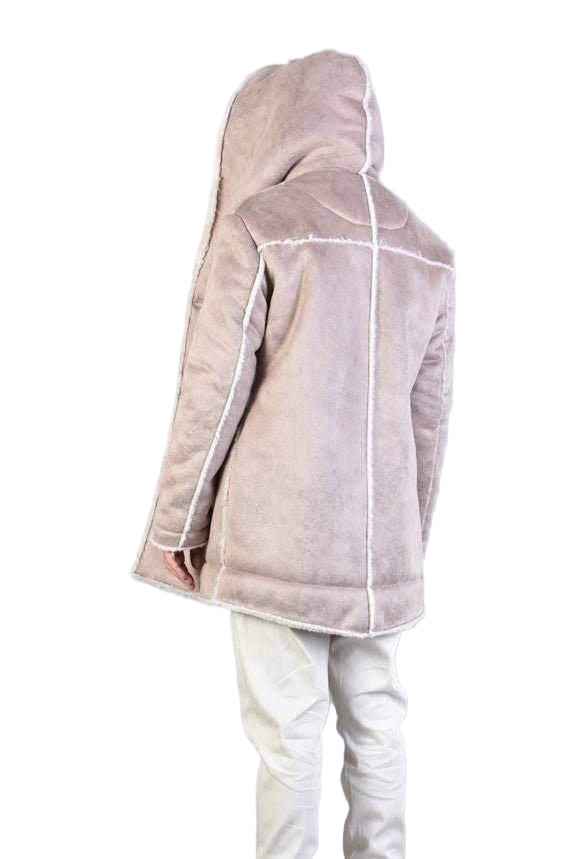 A32P TRECKXA23 Coat - Sand Faux Shearling Lined Warm Luxurious Contemporary Men's