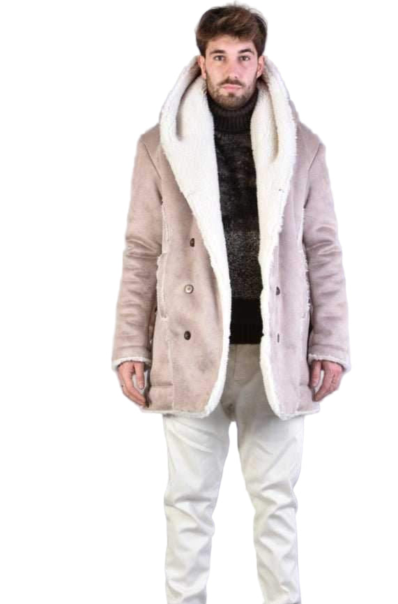 A32P TRECKXA23 SAND Faux Shearling Coat