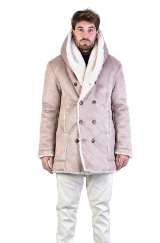 A32P TRECKXA23 SAND Faux Shearling Coat