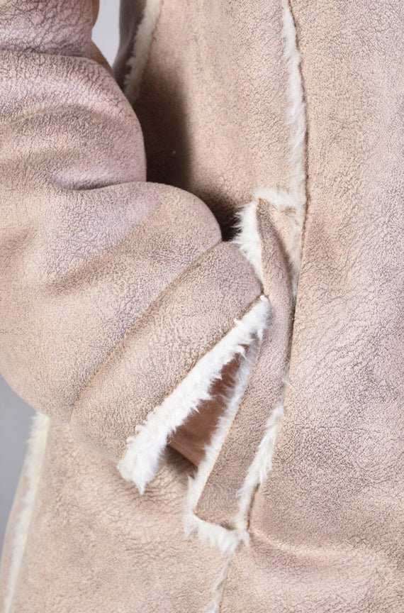 A32P TRECKXA23 SAND Faux Shearling Coat