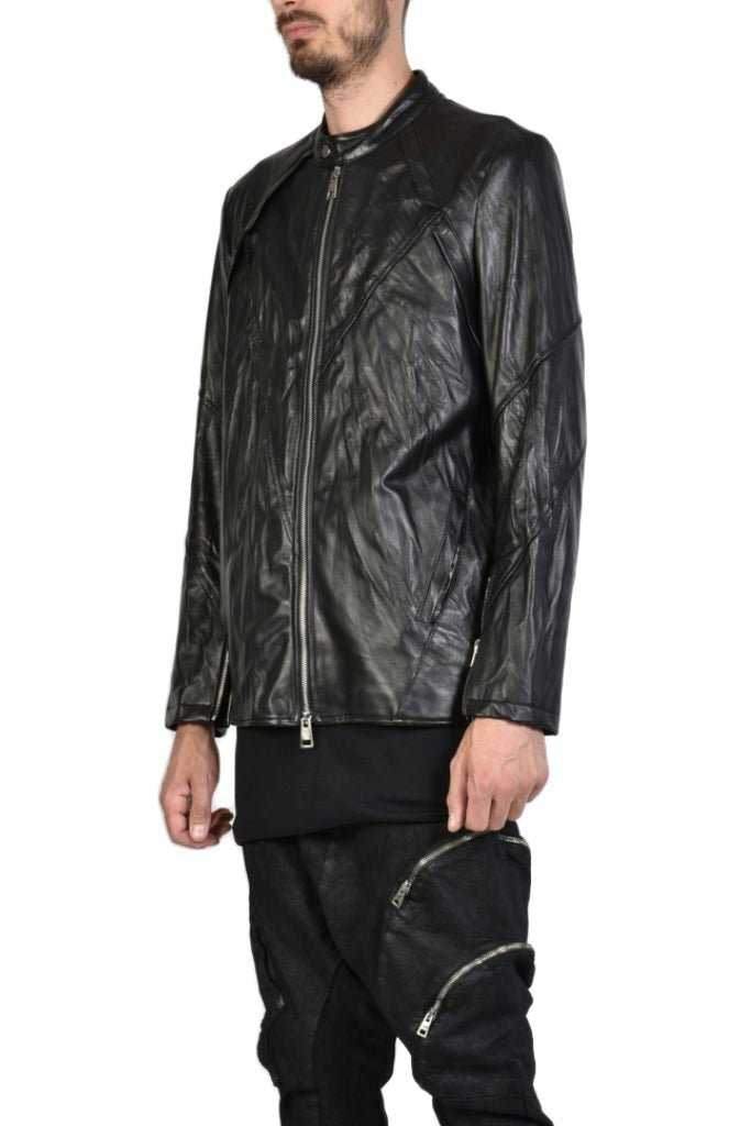 A33B FRECCIA23 BLACK leather sport jacket