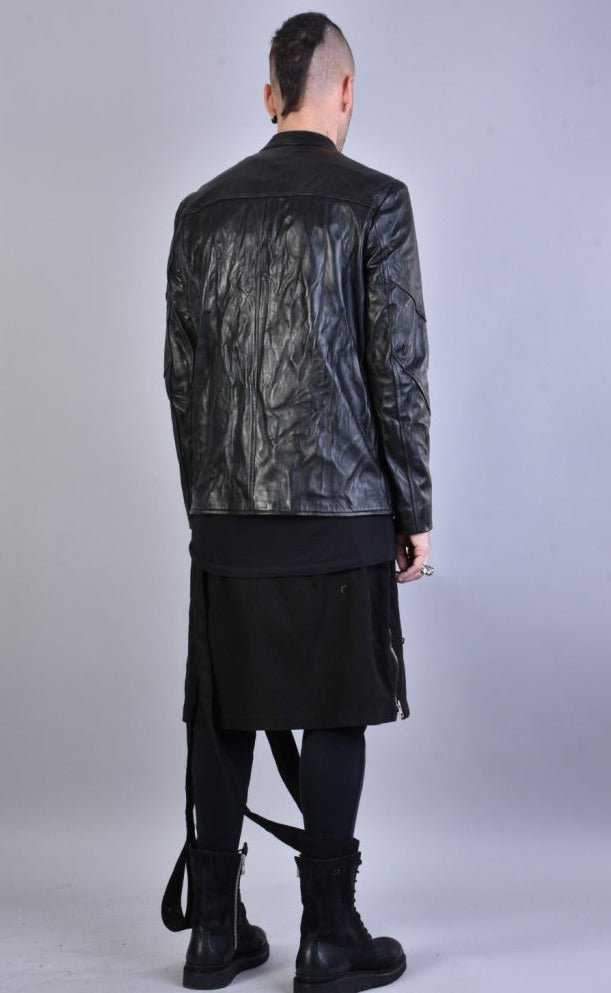 A33B LM00323 BLACK vegetable tanned leather
