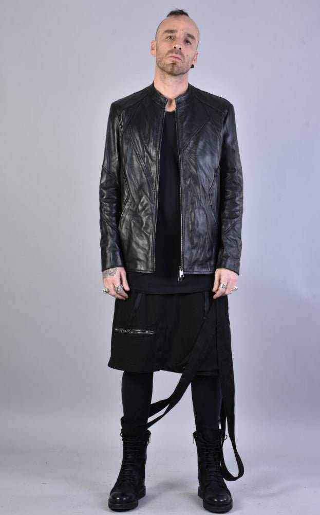 A33B LM00323 BLACK vegetable tanned leather