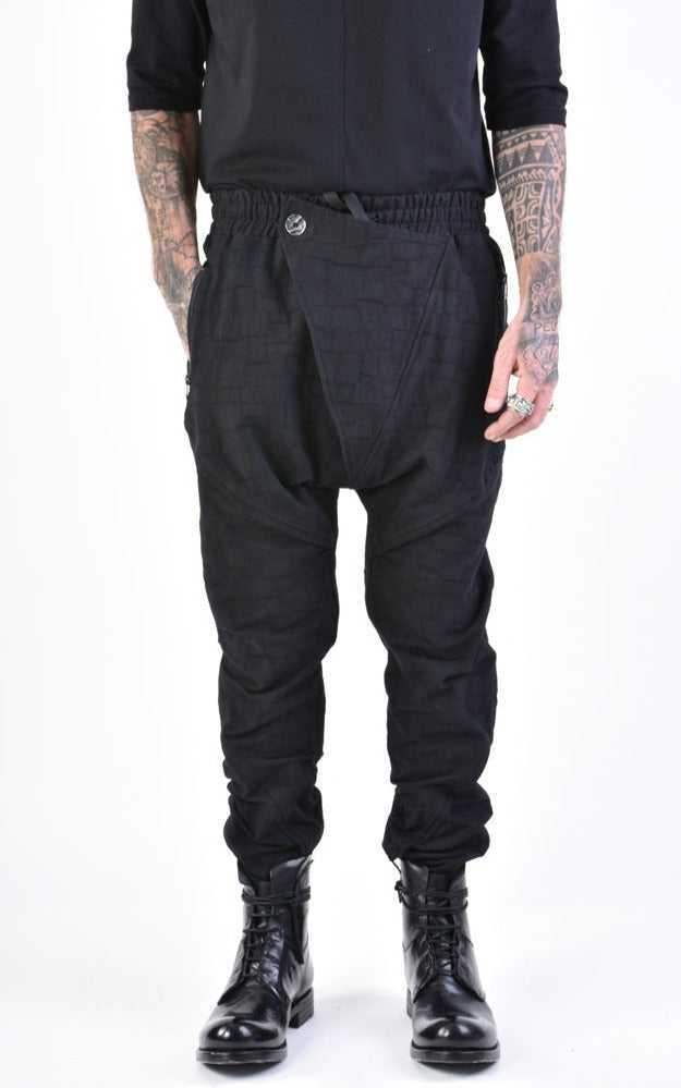 A33B LM13324 TROUSER Regular Woven Cotton Black