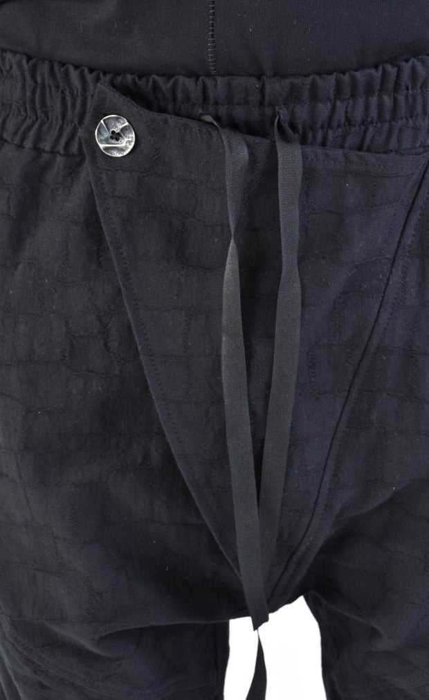 A33B LM13324 TROUSER Regular Woven Cotton Black