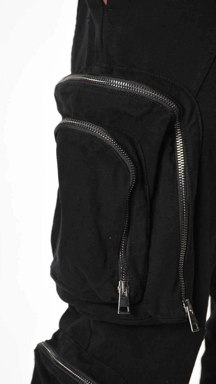 A33B LM19025 TROUSER Cotton Stretch Dyed Hot Black