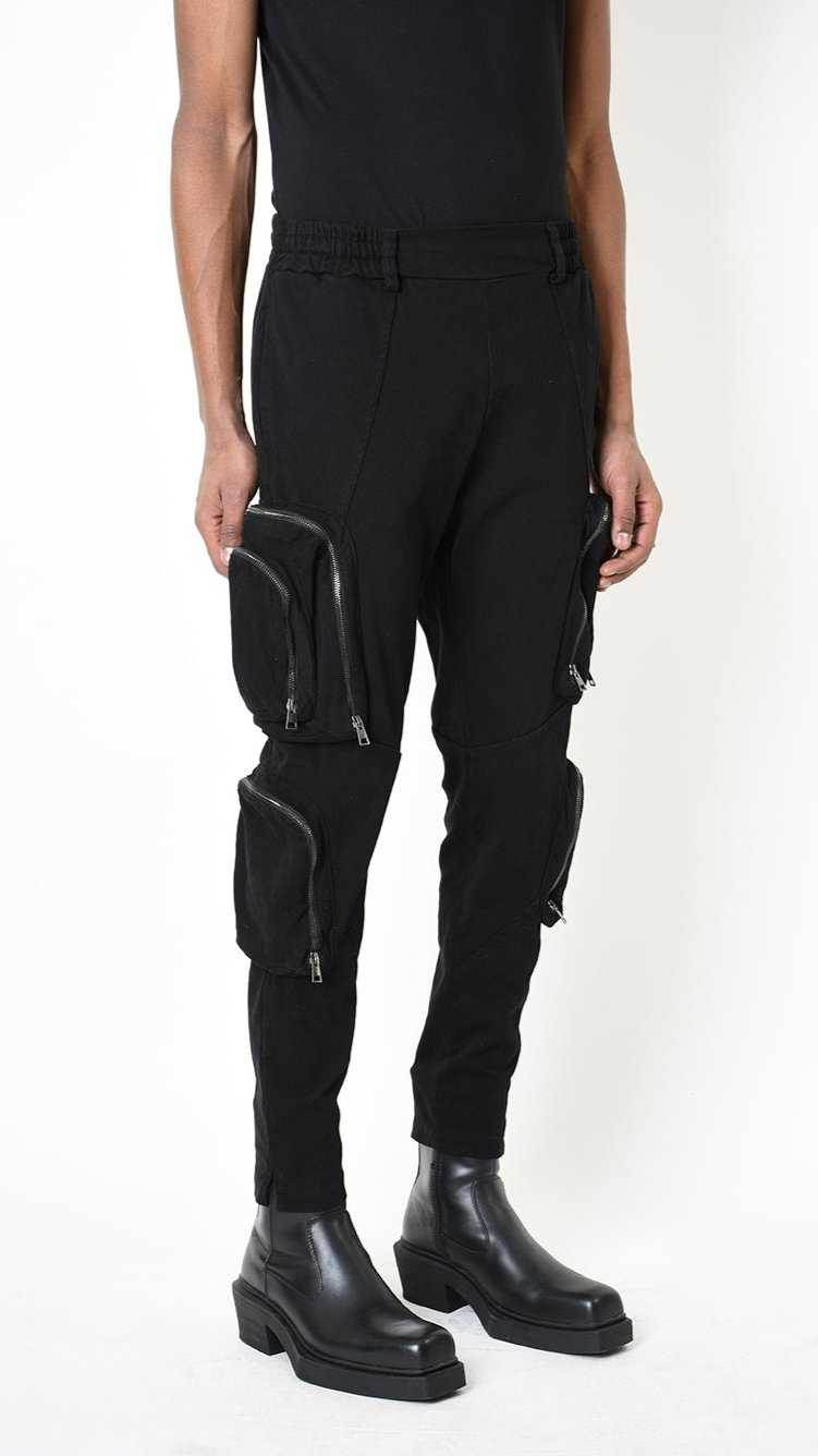 A33B LM19025 TROUSER Cotton Stretch Dyed Hot Black