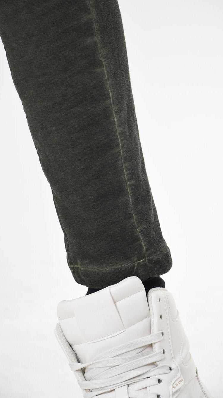 A33B LM19925 TROUSER Regular Fleece Dyed Cold Green