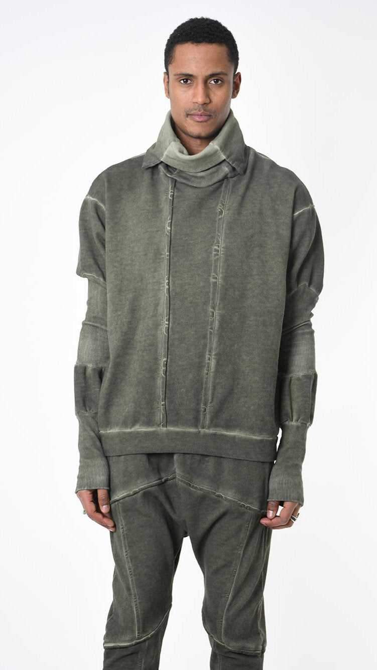 A33B LM20025 FLEECE Comfort Dyed Cold Green