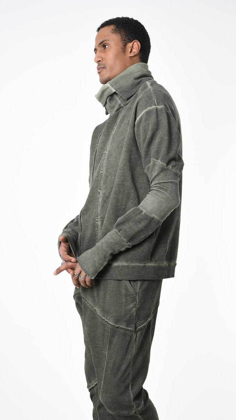 A33B LM20025 FLEECE Comfort Dyed Cold Green